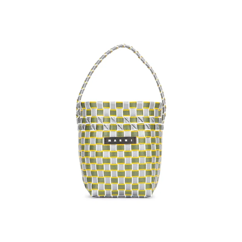 MARNI Logo Patch Checked Shoulder Bag-0