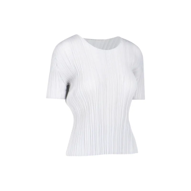 PLEATS PLEASE ISSEY MIYAKE T-Shirt Women's Light Gray-2