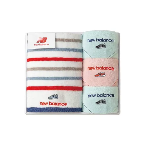 New Balance Towels White/Green/Pink