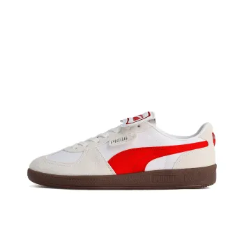 Dr.SWAG x PUMA Palermo Anti Slip Wear Resistant Low Top Skateboard Shoes Unisex White Red