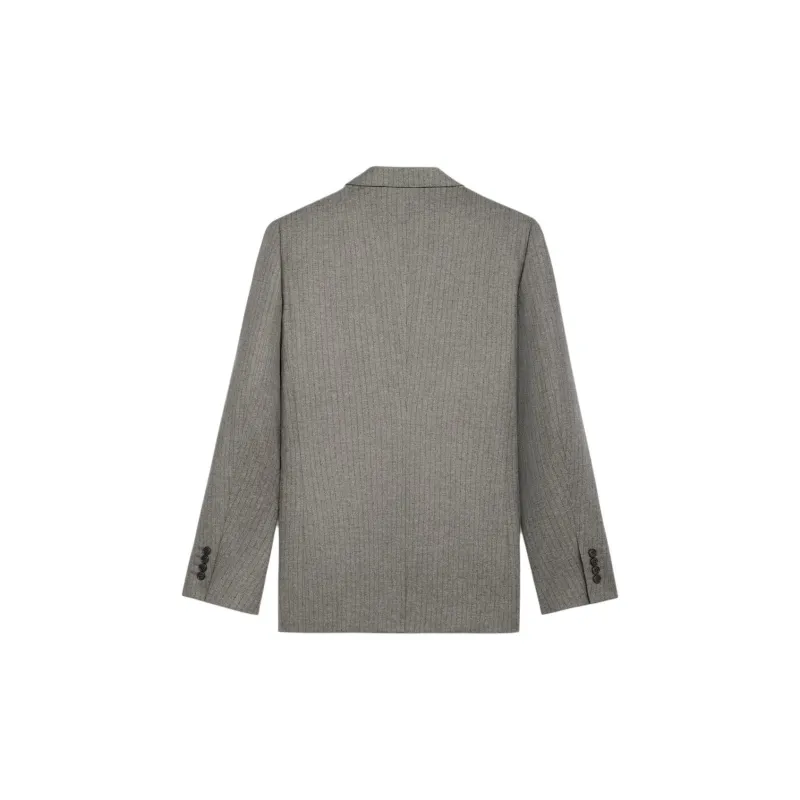 CELINE Classic Jacket In Striped Flannel-1