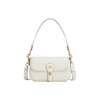 COACH Hadley Cow Leather Crossbody Bag Shoulder Bag Medium Size Women's White