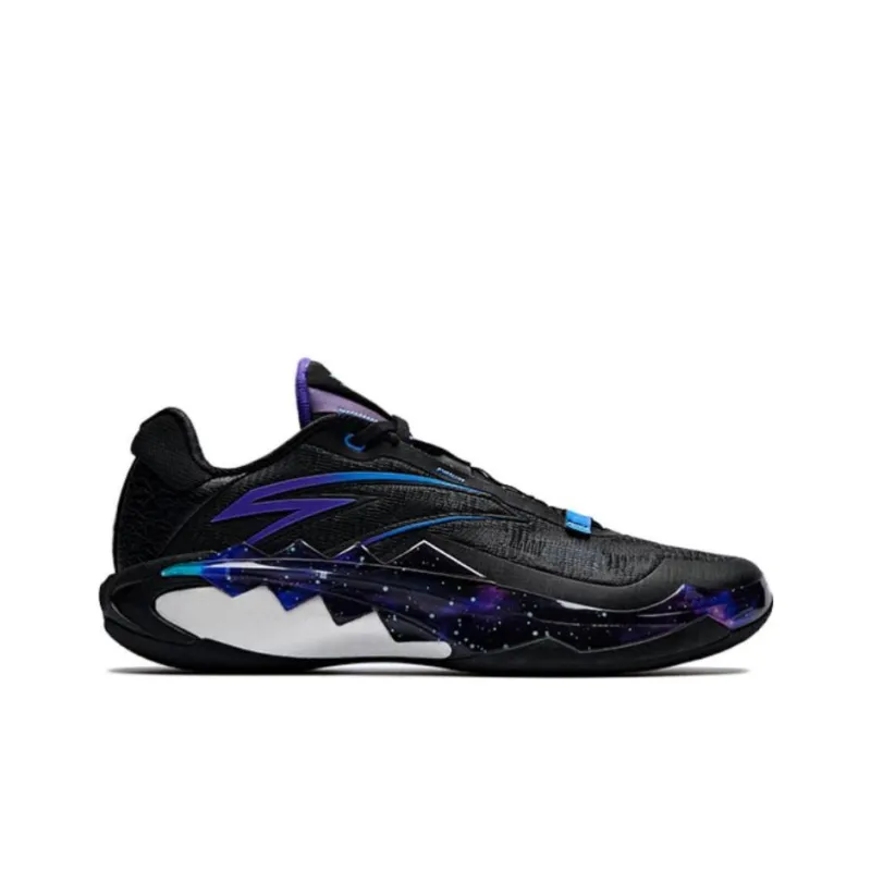 Anta Proud 1st Generation Cushioned Wear-Resistant Support Low-Top Basketball Shoes Men's Black-1