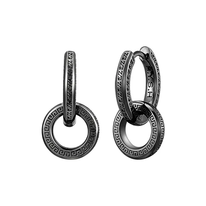 MYSH 925 Sterling Silver Earrings Men's-8