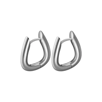 LAOYINJIANG S925 Silver Hoop Earrings Women's