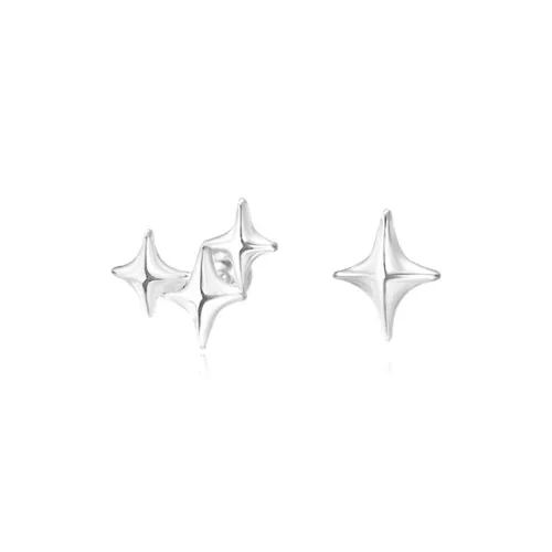 SWEET PLANET S999 Fine Silver Stud Earrings Unisex