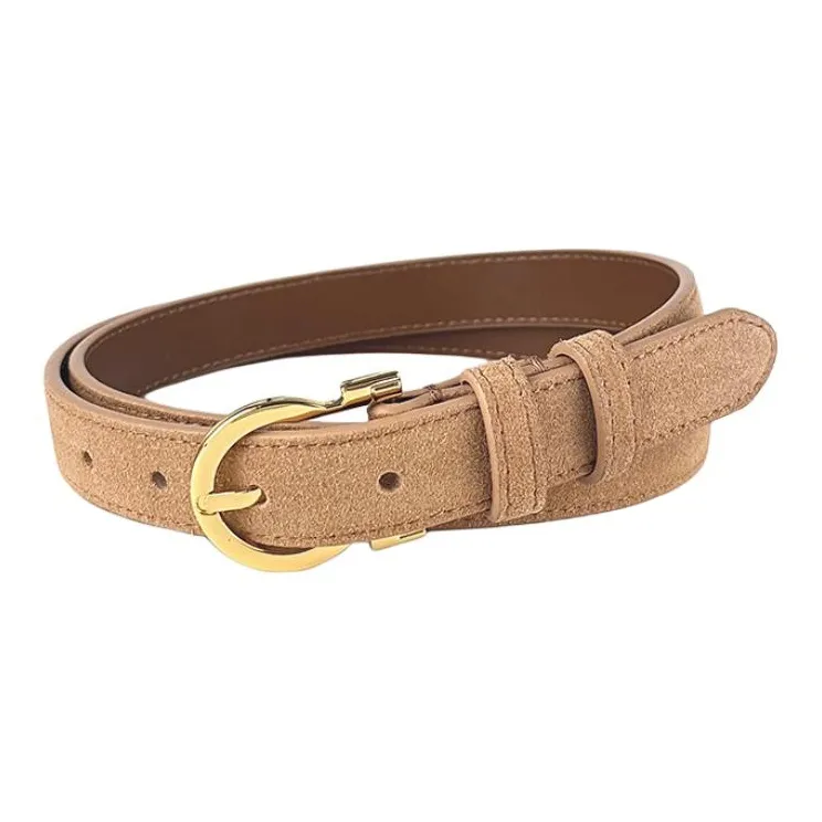 JEANSWEST Cow Leather Leather Belts Women's Width 2.3cm-7