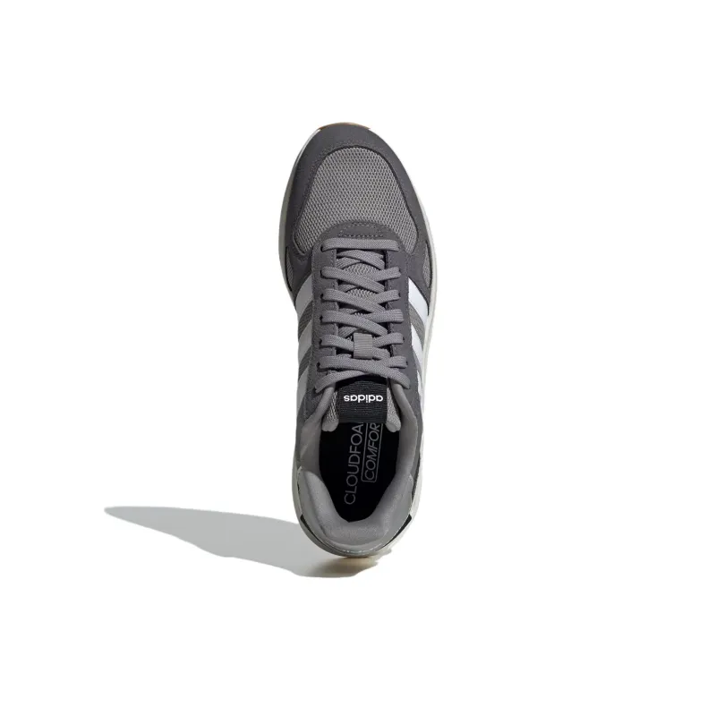 Adidas Run 84 Anti Slip Wear Resistant Low Top Casual Running Shoes Men's Gray-3