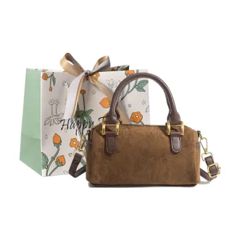 Yalu Matte Brushed Handbag Regular Women's Brown