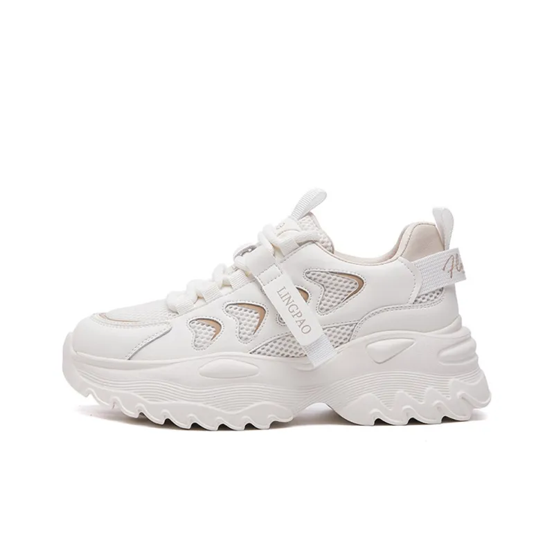 Baibianzhiheren Breathable Lightweight Low Top Chunky Sneakers Women's-0