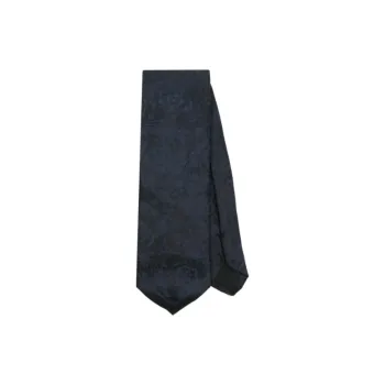 FANSIZHE Silk, Silk Ties Men's Marine Blue
