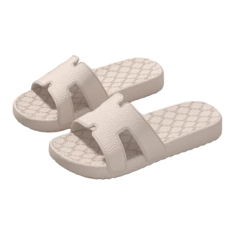 ECAC Summer Indoor Platform Bathroom Bathing Slip Resistant Home Slippers-4