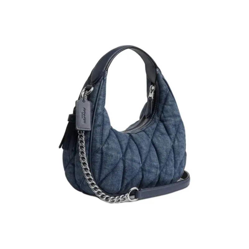 COACH CARMEN Fabric Shoulder Bag Crossbody Bag Handbag Mini Women's Denim Blue-1
