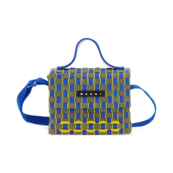 MARNI Polypropylene PP Shoulder Bag, Crossbody Bag, Handbag Women's Blue & Green
