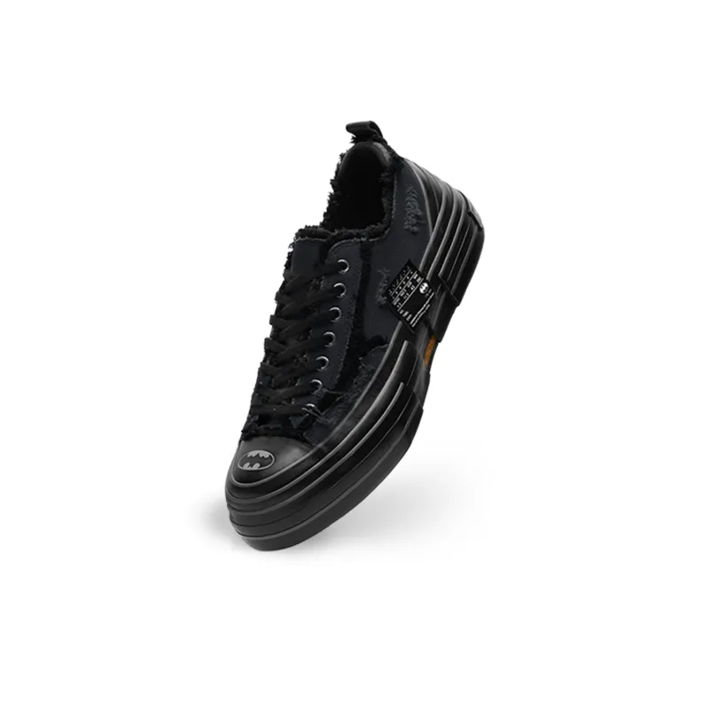 BIANFUXIA x VESSEL Wear resistant And Lightweight Low Top Canvas Shoes Unisex Black-4