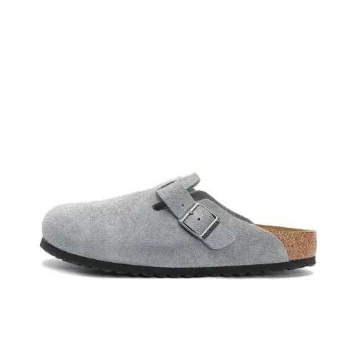 Birkenstock Boston EVA Abrasion Resistant Wrap toe Slippers Unisex Gray Narrow Fit