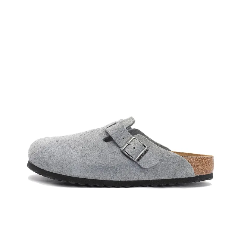 Birkenstock Boston EVA Abrasion Resistant Wrap toe Slippers Unisex Gray Narrow Fit-0