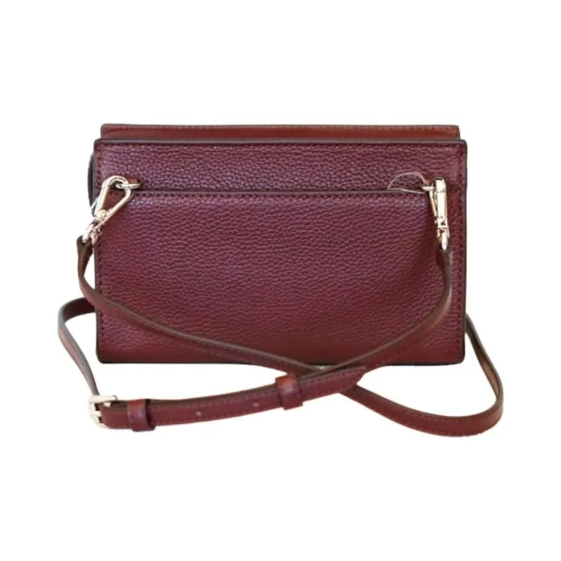 MICHAEL KORS Valerie Genuine Leather Shoulder Bag Women's Honey Red-2