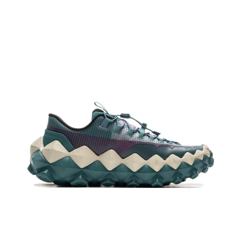 LiNing Cushioning Lightweight Low Top Casual Shoes Unisex Green Purple-1