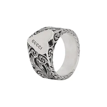GUCCI Sterling Silver Heart Ring