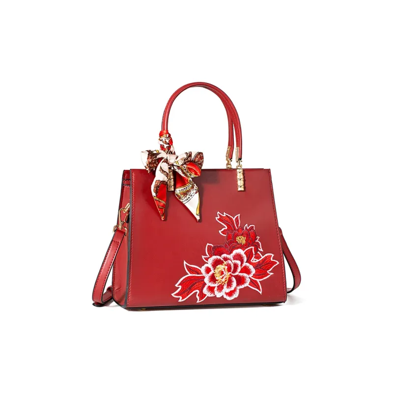 Vigno Synthetic Leather Shoulder Bag Crossbody Bag Handbag Medium Size Women's Red-37