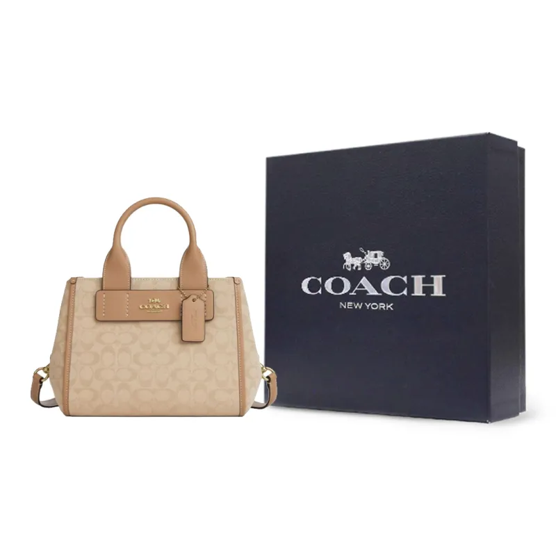 COACH PVC Shoulder Bag, Crossbody Bag, Handbag Women's Dark Natural-6