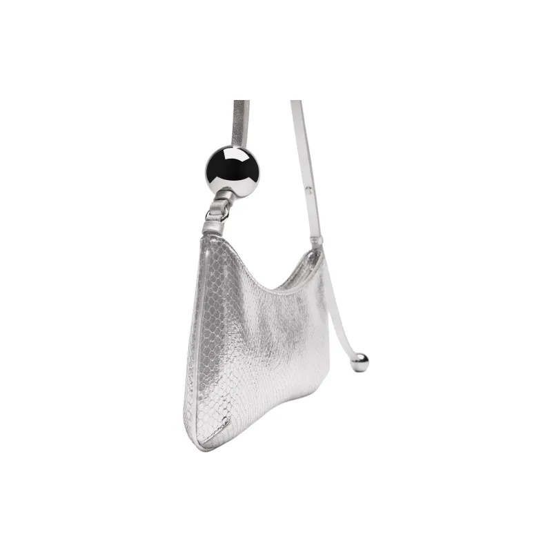 Jacquemus Calfskin Shoulder Bag Women's Silver-3