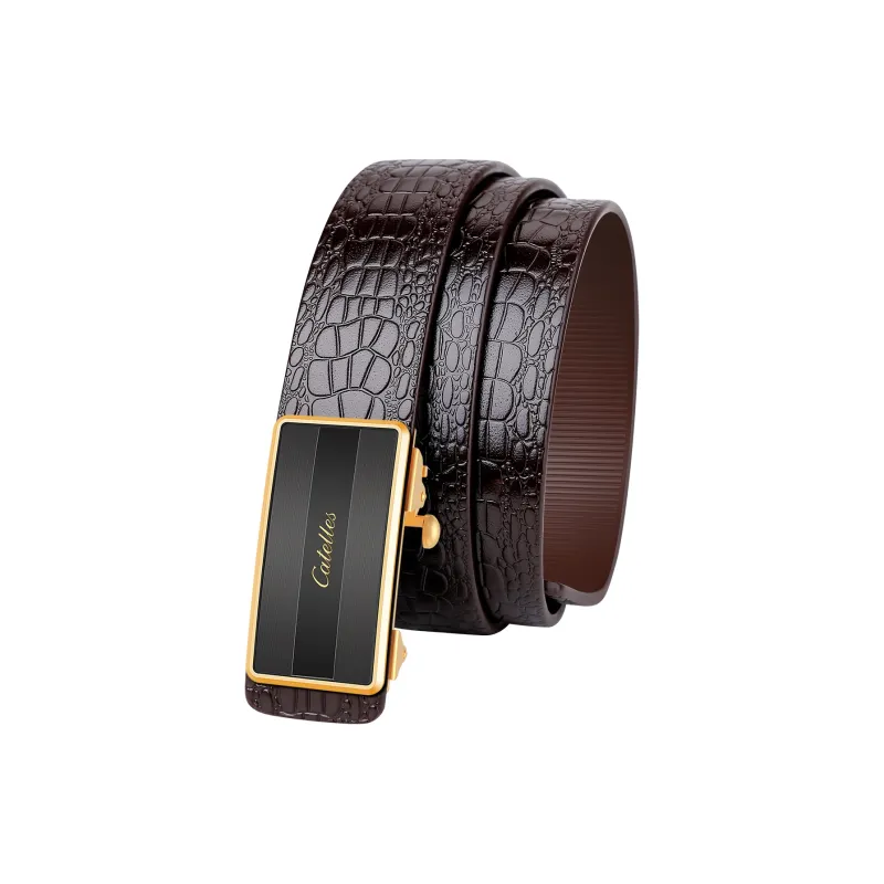 CATELLES Unlined Top Grain Cow Leather Leather Belts Men's Width  3.5cm-6