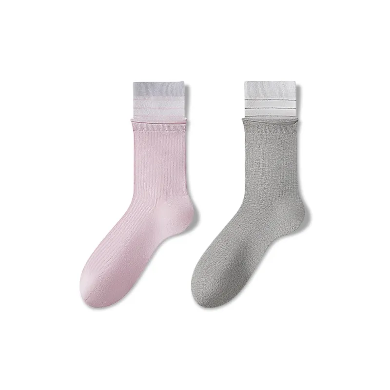 JIAZINI Mid Calf Socks Women's Combo Set-0