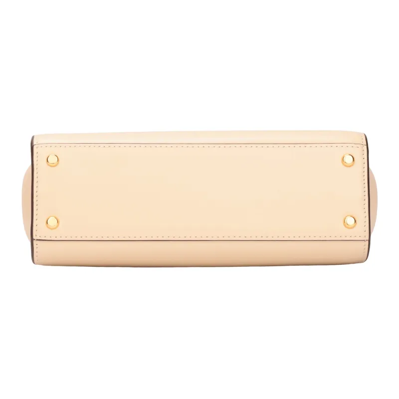 TORY BURCH Eleanor Leather Briefcase, Handbag, Shoulder Bag, Crossbody Bag Mini Women's Cream-3