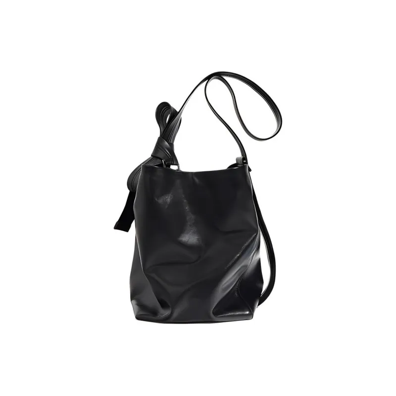 LARTIGENT Cow Leather Shoulder Bag Women's Chocolate/Black/Pearl Gray-6