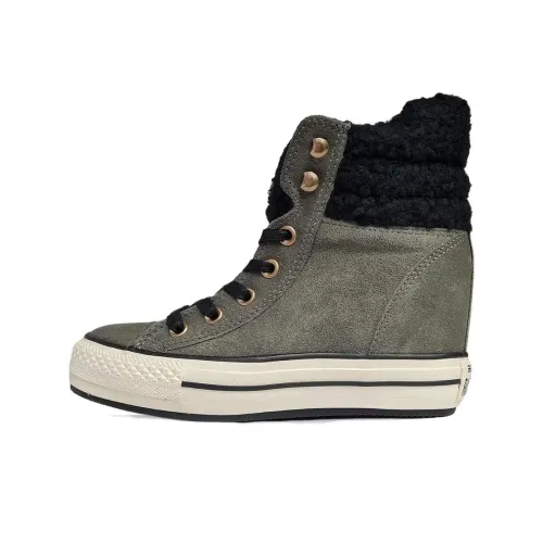 Converse Chuck Taylor All Star Anti-Slip Wear-Resistant High-Top Skateboard Shoes Women's Dark Gray
