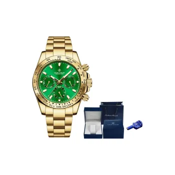 LOUIE JUELEN Ditan Collection Automatic Mechanical Movement Steel Strap Watch Men's Watches Green Dial