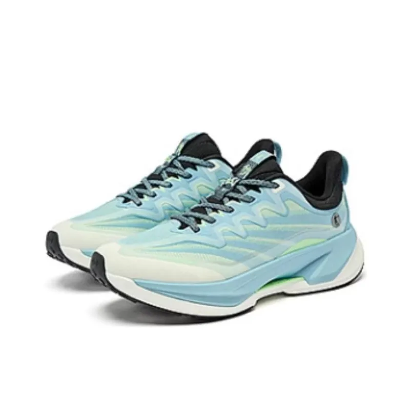 QIAODAN Imperial Mountain Anti-Slip Wear-Resistant Low-Top Trekking Shoes Men's Blue Green-1
