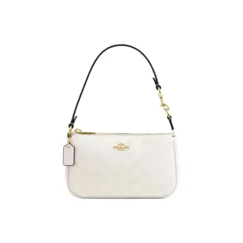 COACH Nolita Artificial Leather Handbag Small Size Women's White