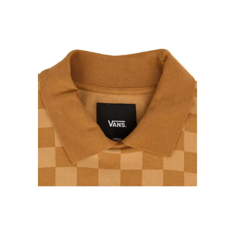 Vans TONAL CHECKER Sweatshirt Men's Yellow-3
