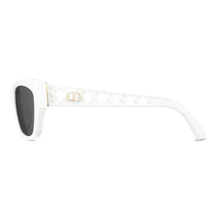 DIOR Acetate Nylon Rectangular Sunglasses Women's White-2