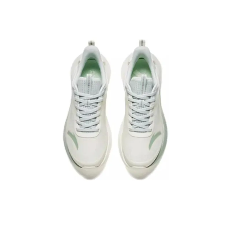Anta DuCi1 Cushioning Breathable Low Top Casual Running Shoes Women's White Green-3
