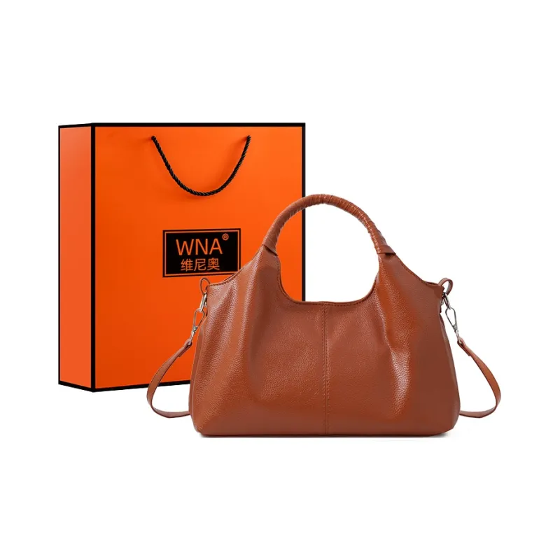 Vigno Synthetic Leather Handbag Women's Black/Blue/Brown-6