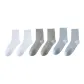 Crew Socks 2 White+2 Light Gray+2 Light Gray Blue