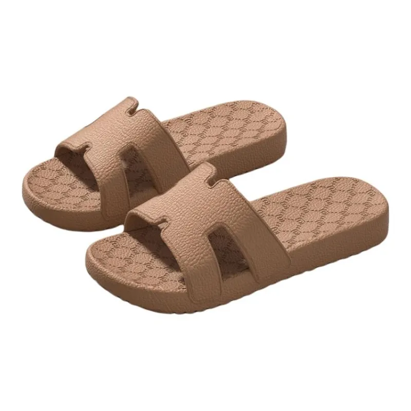 ECAC Summer Indoor Platform Bathroom Bathing Slip Resistant Home Slippers-5