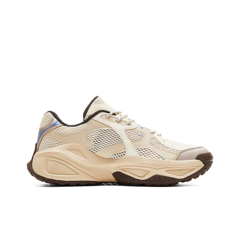 PEAK Anti-Slip And Wear-Resistant Breathable Low-Top Chunky Sneakers Unisex Light Khaki-1