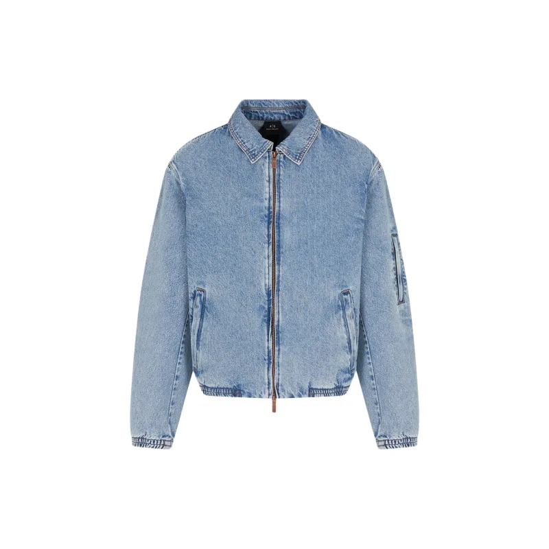 ARMANI EXCHANGE Zip up Denim Jacket-0