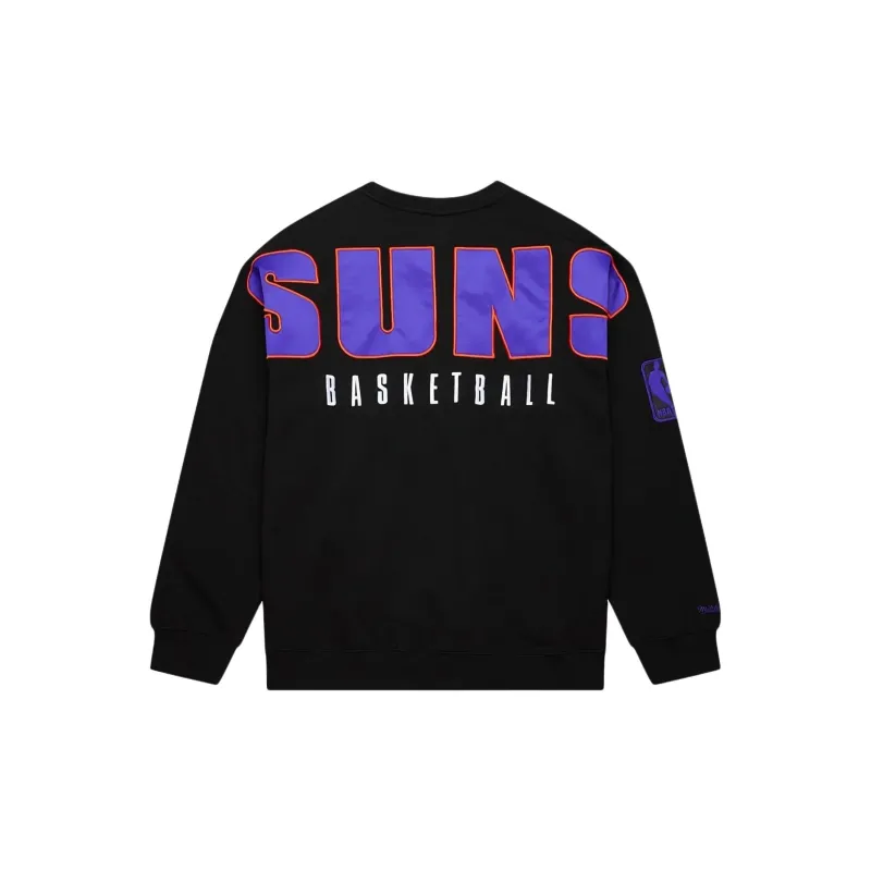 Mitchell & Ness x NBA Phoenix Suns First Satin Fleece Crewneck Sweatshirt Men's Black-1