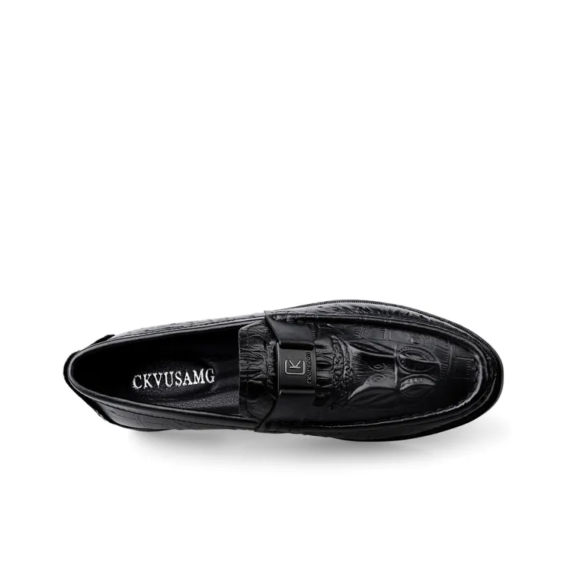 CKVUSAMG Gommino Loafers Unisex Black/Burgundy-2