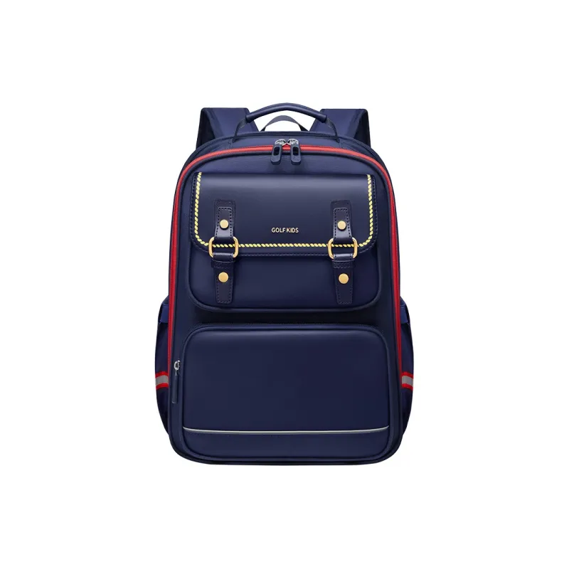 GOLF Fabric Synthetic Leather Small Student Backpack Kids' Navy Blue & Red/Navy Blue & Pink-1