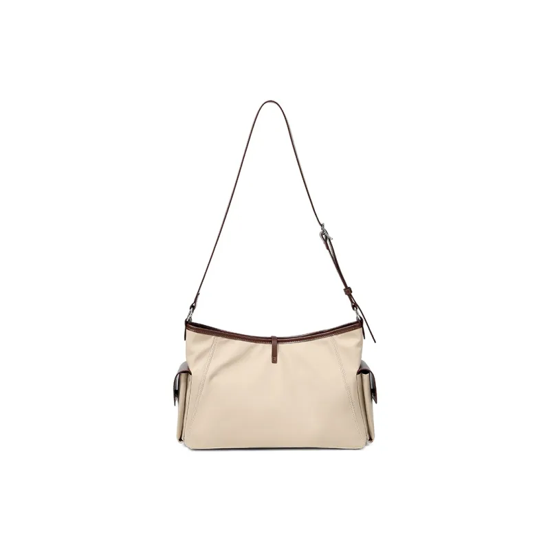 MAKEUP KITTEN Nylon Fabric Shoulder Bag Regular Women's Khaki-2