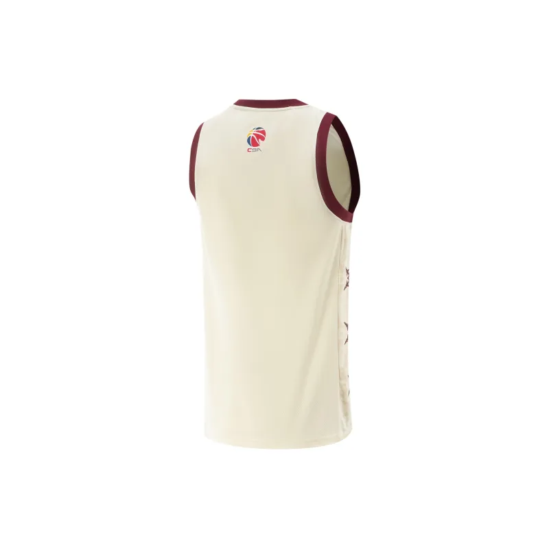 LiNing CBA Collection Basketball Jersey Unisex Xuan Paper White-1