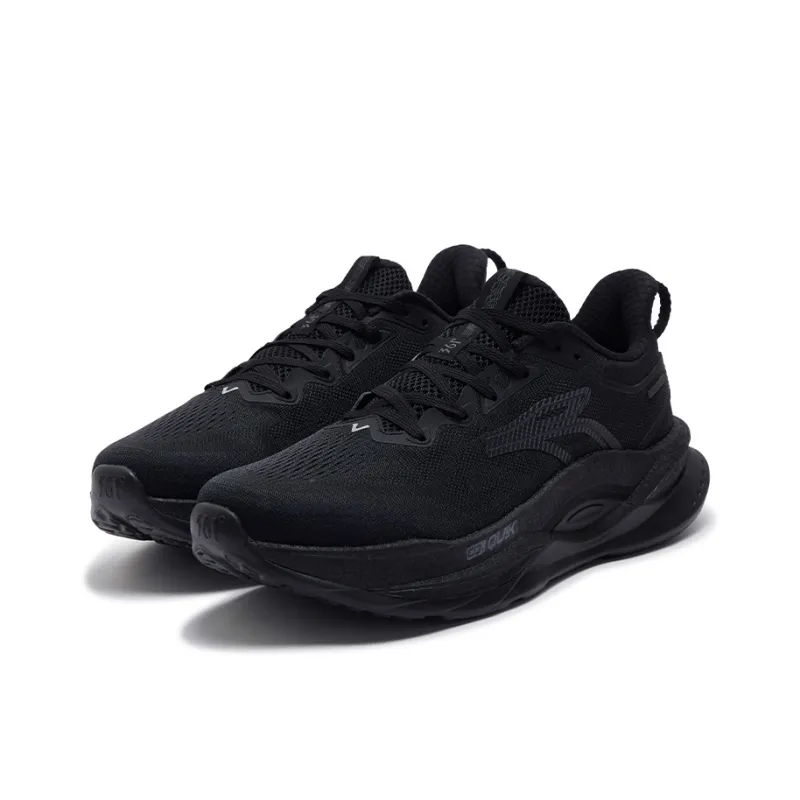 361° Fiery Red 5 Cushioned Slip Resistant Abrasion Resistant Low Top Casual Running Shoes Men's Obsidian Black-2