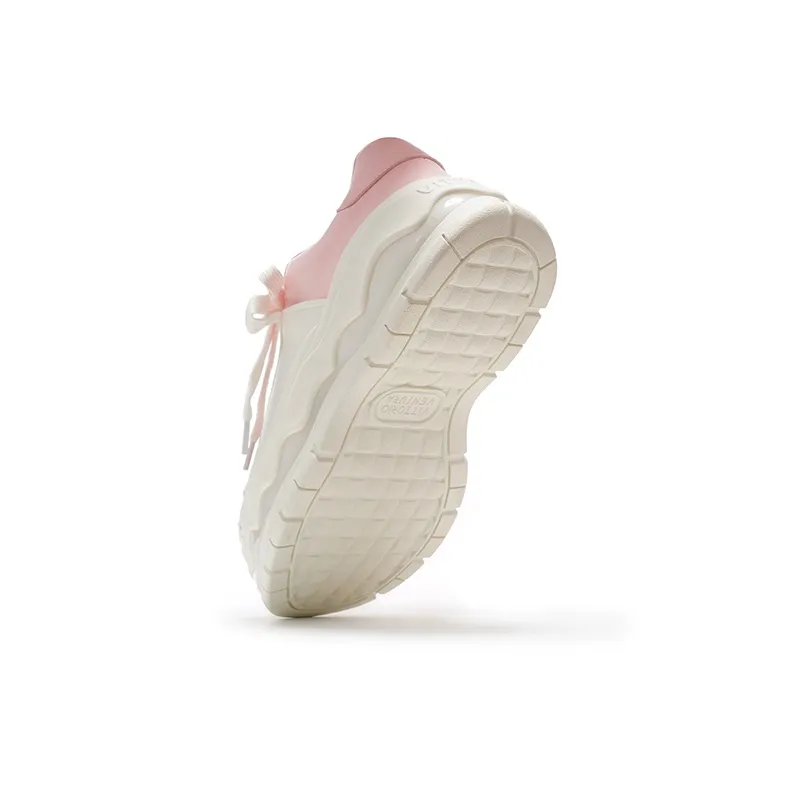 VITTORIO VENTURA Slip-Resistant Low-Top Casual Shoes Women's White & Pink-4